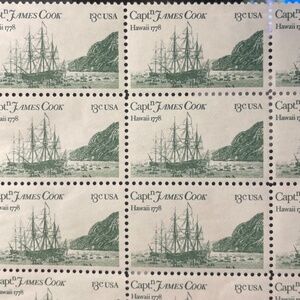 Block of 20 Unused 13c US Captain James Cook Hawaii 1778 38385 # 205550924956